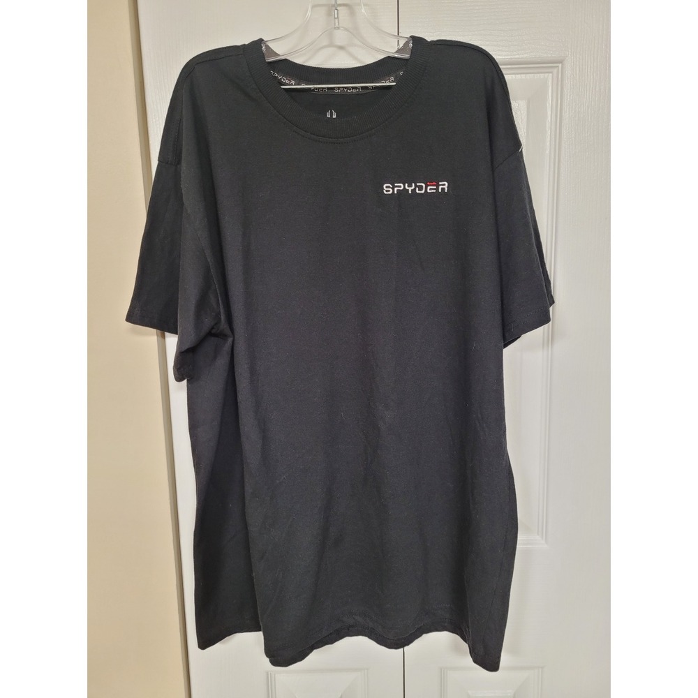 Spyder‎ Mens Short Sleeve Embroidered Logo T-Shirt Black Size L Activewear Tee